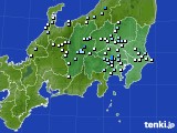 関東・甲信地方のアメダス実況(降水量)(2020年07月23日)