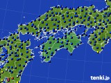 四国地方のアメダス実況(日照時間)(2020年07月23日)