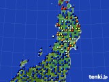 東北地方のアメダス実況(日照時間)(2020年07月24日)