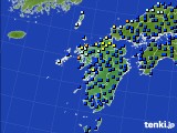 九州地方のアメダス実況(日照時間)(2020年07月24日)