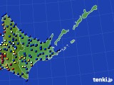 道東のアメダス実況(日照時間)(2020年07月24日)