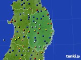 岩手県のアメダス実況(日照時間)(2020年07月24日)