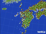 九州地方のアメダス実況(気温)(2020年07月24日)