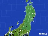 東北地方のアメダス実況(降水量)(2020年07月25日)