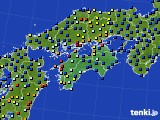 2020年07月25日の四国地方のアメダス(日照時間)