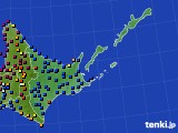 2020年07月25日の道東のアメダス(日照時間)