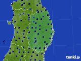 岩手県のアメダス実況(日照時間)(2020年07月25日)