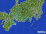 東海地方のアメダス実況(風向・風速)(2020年07月25日)