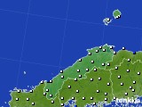 島根県のアメダス実況(風向・風速)(2020年07月25日)