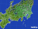 関東・甲信地方のアメダス実況(降水量)(2020年07月28日)