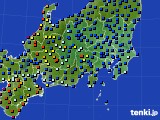 関東・甲信地方のアメダス実況(日照時間)(2020年07月29日)