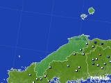島根県のアメダス実況(降水量)(2020年07月30日)