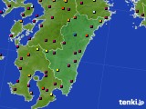 宮崎県のアメダス実況(日照時間)(2020年07月30日)