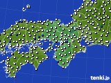 2020年07月30日の近畿地方のアメダス(風向・風速)