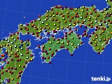 四国地方のアメダス実況(日照時間)(2020年07月31日)