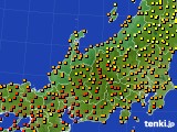 北陸地方のアメダス実況(気温)(2020年07月31日)