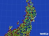 2020年08月01日の東北地方のアメダス(日照時間)