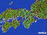 2020年08月01日の近畿地方のアメダス(日照時間)