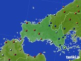 山口県のアメダス実況(日照時間)(2020年08月01日)