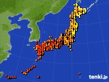 アメダス実況(気温)(2020年08月01日)