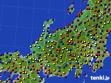 北陸地方のアメダス実況(日照時間)(2020年08月02日)