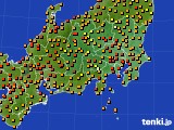 関東・甲信地方のアメダス実況(気温)(2020年08月02日)