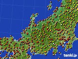 北陸地方のアメダス実況(気温)(2020年08月02日)