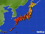 アメダス実況(気温)(2020年08月02日)