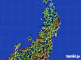 2020年08月03日の東北地方のアメダス(日照時間)