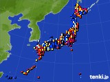 アメダス実況(日照時間)(2020年08月03日)