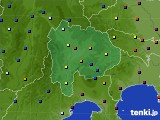 山梨県のアメダス実況(日照時間)(2020年08月03日)