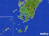 2020年08月03日の鹿児島県のアメダス(日照時間)