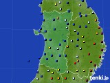 秋田県のアメダス実況(日照時間)(2020年08月03日)