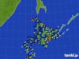 北海道地方のアメダス実況(日照時間)(2020年08月04日)