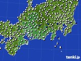 2020年08月05日の東海地方のアメダス(風向・風速)