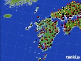 九州地方のアメダス実況(日照時間)(2020年08月06日)