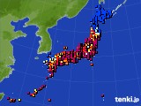 アメダス実況(日照時間)(2020年08月06日)