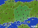 2020年08月06日の岡山県のアメダス(日照時間)