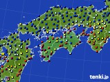 四国地方のアメダス実況(日照時間)(2020年08月07日)