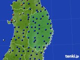 岩手県のアメダス実況(日照時間)(2020年08月07日)