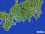 2020年08月07日の東海地方のアメダス(風向・風速)