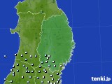 岩手県のアメダス実況(降水量)(2020年08月08日)