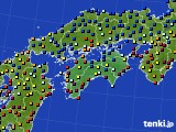 四国地方のアメダス実況(日照時間)(2020年08月08日)