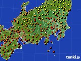 関東・甲信地方のアメダス実況(気温)(2020年08月08日)