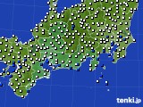 東海地方のアメダス実況(風向・風速)(2020年08月08日)