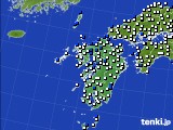 2020年08月08日の九州地方のアメダス(風向・風速)