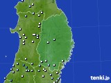 岩手県のアメダス実況(降水量)(2020年08月09日)