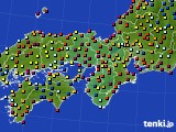 近畿地方のアメダス実況(日照時間)(2020年08月09日)