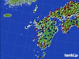 九州地方のアメダス実況(日照時間)(2020年08月09日)