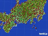 東海地方のアメダス実況(気温)(2020年08月09日)